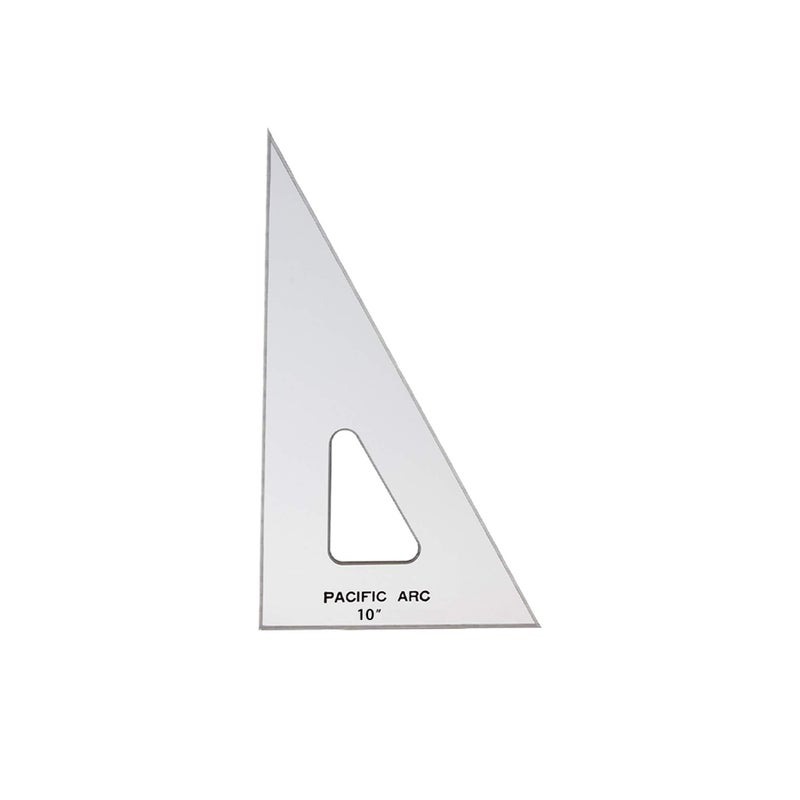 Pacific Arc Drafting Triangle  10-inch  30/60/90 Degrees  w/Inking Edge  Topaz